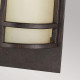 Applique da parete moderna in acciaio con diffusore in vetro con 2 lampadine