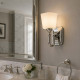 Applique da parete per bagno con diffusore in vetro a 1 luce LED G9
