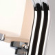 Applique da parete per bagno struttura in acciaio con diffusore in vetro