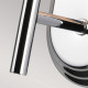 Applique da parete per bagno struttura in acciaio con diffusore in vetro