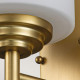 Applique da parete per bagno struttura in acciaio con diffusore in vetro