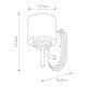 Applique da parete per bagno struttura in acciaio con diffusore in vetro