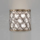 Applique moderna con struttura in acciaio e diffusore in vetro con 1 lampadina