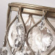 Applique moderna con struttura in acciaio e diffusore in vetro con 1 lampadina