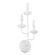 Applique moderna da parete in acciaio con diffusori senza paralumi a 3 luci