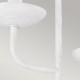 Applique moderna da parete in acciaio con diffusori senza paralumi a 3 luci