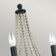 Lampada a parete classica in acciaio con dettagli in legno a 2 luci