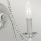 Lampada a parete classica in acciaio e strass in legno con 2 luci