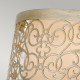Lampada a soffitto classica in acciaio con diffusore in vetro e tessuto a 2 luci