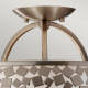Lampada a soffitto rotonda moderna in acciaio con diffusore in vetro a 3 luci