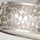 Lampada a soffitto rotonda moderna in acciaio con diffusore in vetro a 3 luci