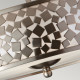 Lampada a soffitto rotonda moderna in acciaio con diffusore in vetro a 3 luci