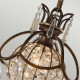 Lampada a sospensione classica in acciaio pendente singolo in cristallo a 1 luce