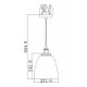 Lampada a sospensione con diffusore grande a singola luce dal design industrial