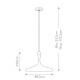 Lampada a sospensione con diffusore largo in acciaio dal design moderno