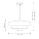 Lampada a sospensione con struttura in acciaio dal design moderno