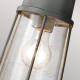 Lampada a sospensione da esterno con struttura in alluminio e diffusore in vetro