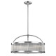 Lampada a sospensione grande in acciaio con diffusore in vetro a LED a 6 luci G9