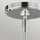 Lampada a sospensione grande in acciaio con diffusore in vetro a LED a 6 luci G9