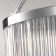 Lampada a sospensione grande in acciaio con diffusore in vetro a LED a 6 luci G9