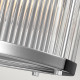 Lampada a sospensione grande in acciaio con diffusore in vetro a LED a 6 luci G9