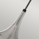Lampada a sospensione media in acciaio con diffusore a 1 luce dal design moderno