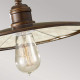 Lampada a sospensione moderna con singolo diffusore in acciaio