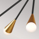 Lampada a sospensione moderna in acciaio con 10 lampadine
