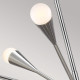 Lampada a sospensione moderna in acciaio con 10 lampadine