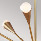 Lampada a sospensione moderna in acciaio con 10 lampadine