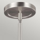 Lampadario moderno in acciaio con diffusore in vetro a 4 luci