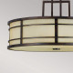 Lampada a sospensione moderna rotonda in acciaio con diffusore in vetro