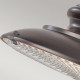 Lampada a sospensione rustica per esterno in alluminio e diffusore in vetro