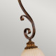 Lampada a sospensione singola classica in acciaio con diffusore in vetro
