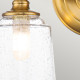 Lampada da parete in acciaio con 2 diffusori in vetro luce a LED G9