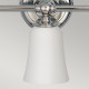 Lampada da parete in acciaio con 3 diffusori in vetro luce a LED G9