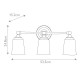 Lampada da parete in acciaio con 3 diffusori in vetro luce a LED G9