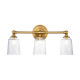 Lampada da parete in acciaio con 3 diffusori in vetro luce a LED G9
