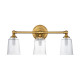 Lampada da parete in acciaio con 3 diffusori in vetro luce a LED G9