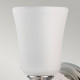Lampada da parete in acciaio con diffusore in vetro a 1 luce a LED G9