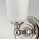 Lampada da parete in acciaio con diffusore in vetro a 1 luce a LED G9