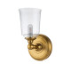 Lampada da parete in acciaio con diffusore in vetro a 1 luce a LED G9