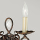 Lampada da parete in stile rustico in acciaio e dettagli in cristallo con 2 luci