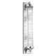 Lampada da parete lineare in acciaio con diffusore in vetro a LED a 4 luci G9