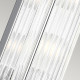 Lampada da parete lineare in acciaio con diffusore in vetro a LED a 4 luci G9