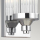 Lampada da parete lineare in acciaio con diffusore in vetro a LED a 4 luci G9