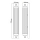 Lampada da parete lineare in acciaio con diffusore in vetro a LED a 4 luci G9