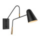 Lampada da parete moderna con struttura e diffusore in acciaio