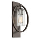 Lampada da parete moderno in acciaio con diffusore in vetro a 1 luce
