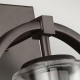 Lampada da parete moderno in acciaio con diffusore in vetro a 1 luce
